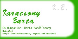 karacsony barta business card